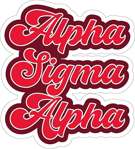 Alpha Sigma Alpha Retro Sorority Car Magnet Juego de 2 imanes extraíbles sin residuos para todo tipo de clima, para niñas y estudiantes