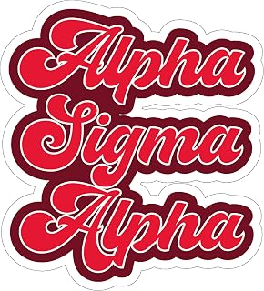 Alpha Sigma Alpha Retro Sorority Car Magnet Set of 2 Removable No Residue All Weather Magnets for Sorority Girls and Student Drivers