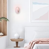 Vista 2 de GLOBE Electric 52102 Kiel - Aplique de pared con 1 luz o cable duro, rosa mate, bombilla no incluida