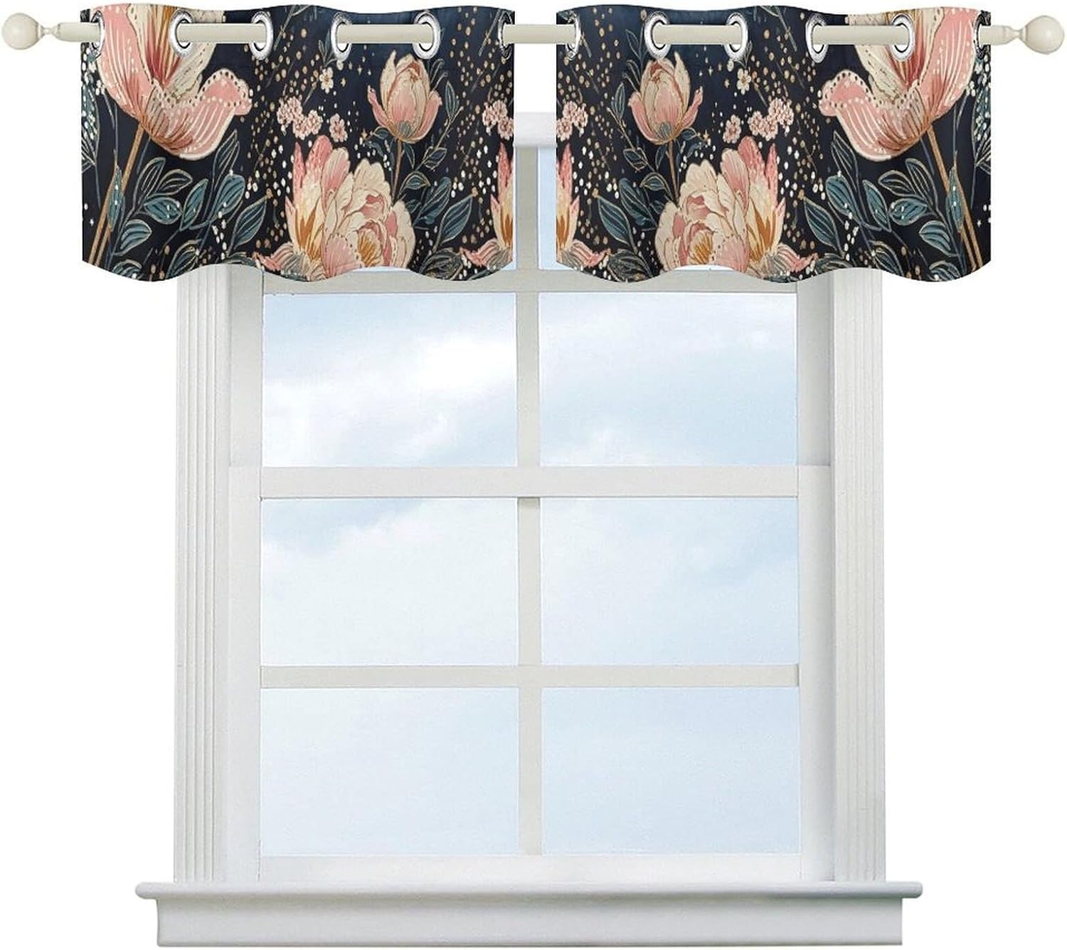 Vintage Petals Valance Curtain Blackout Valances