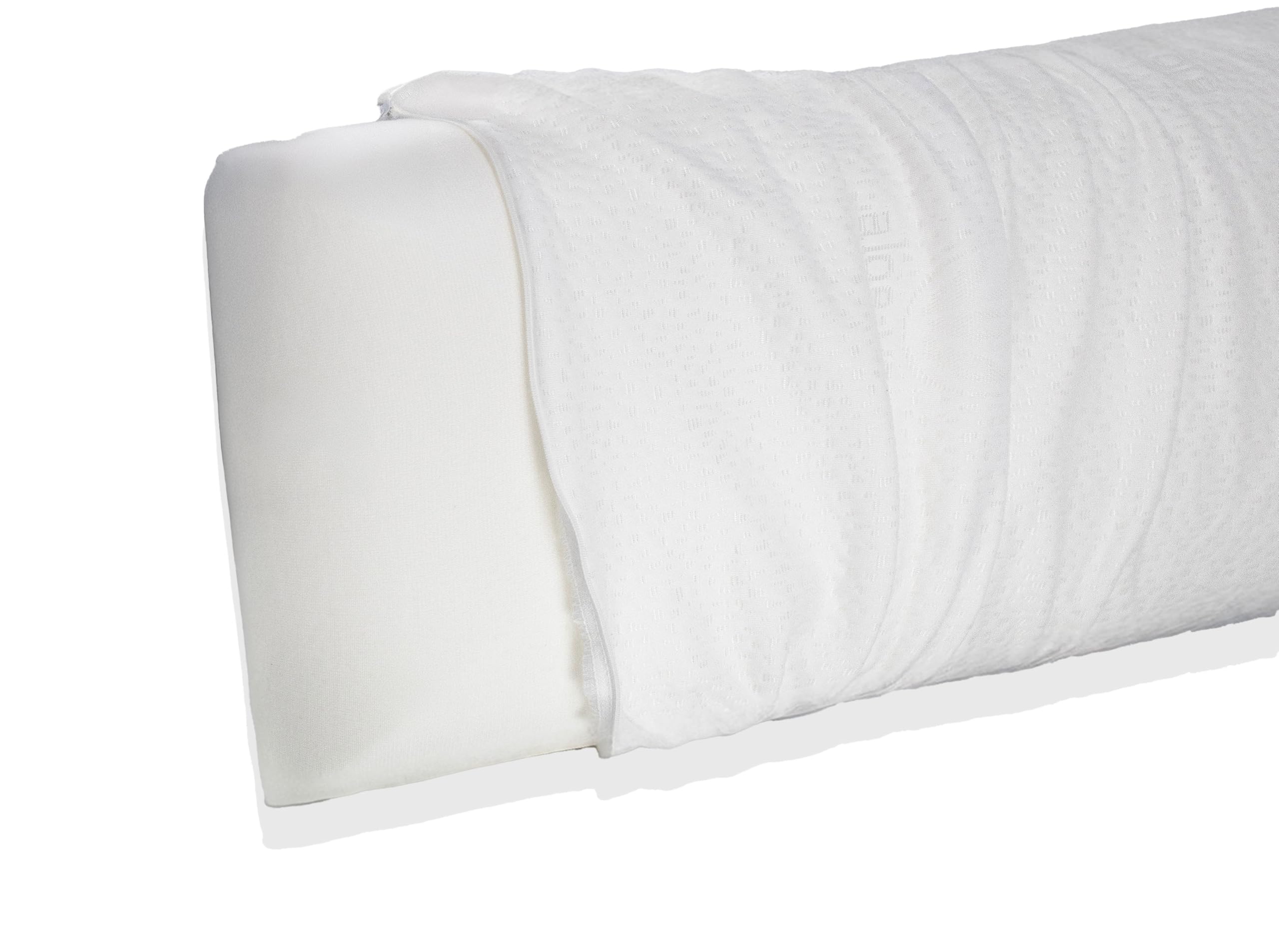 Almohada Viscoelástica Aloe Vera Pack 2 Almohadas 70 cm - Núcleo 100% Viscoelástico - Máximo Confort Memory Foam, Ergonómica y Termorregulable - Funda Desenfundable y Lavable