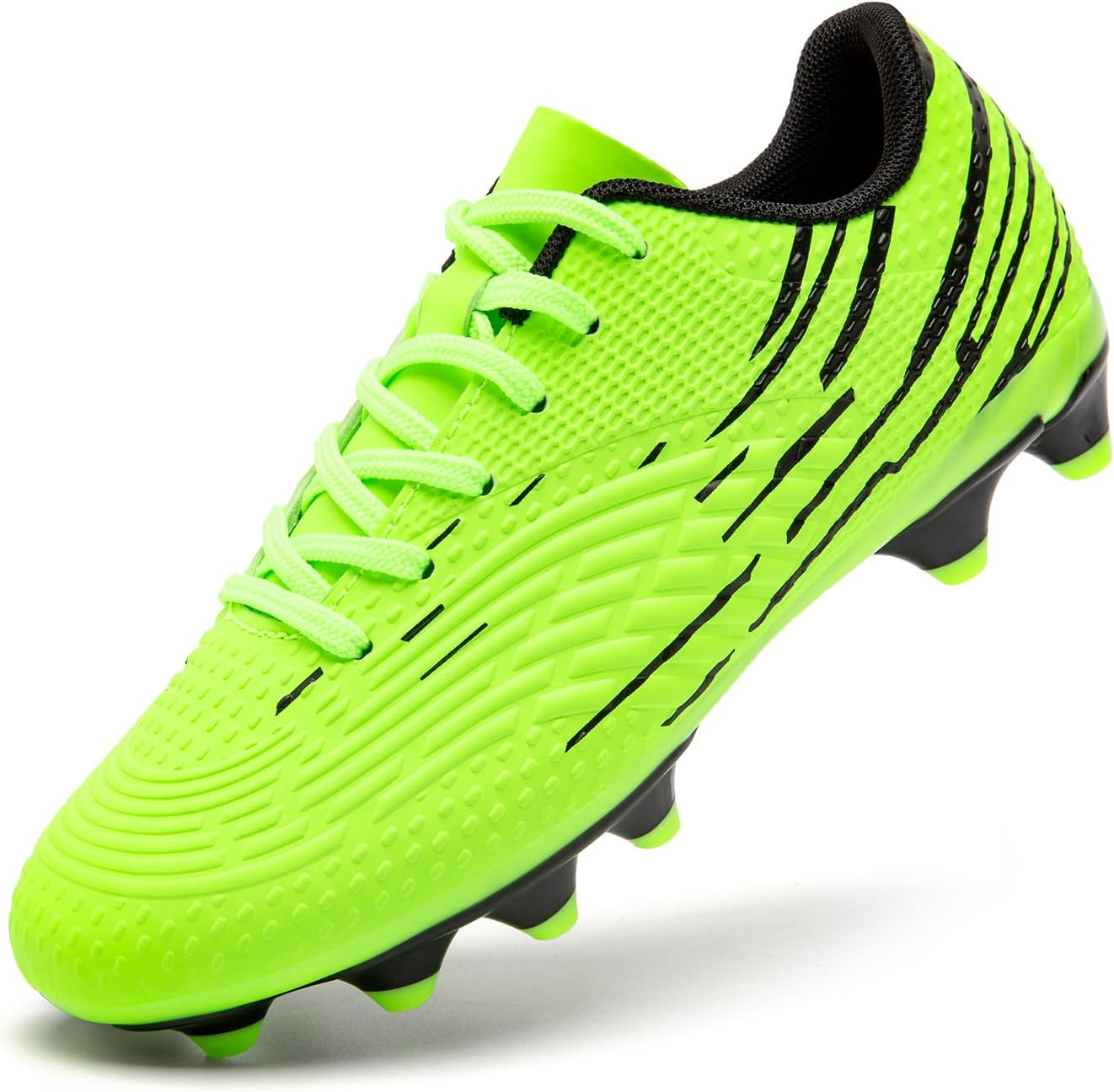 DimaiGlobal Kids Soccer Cleats Boys Girls Firm Ground Soccer Shoes Outdoor Training Athletic Professional Spikes Youth Turf Football Shoes Unisex