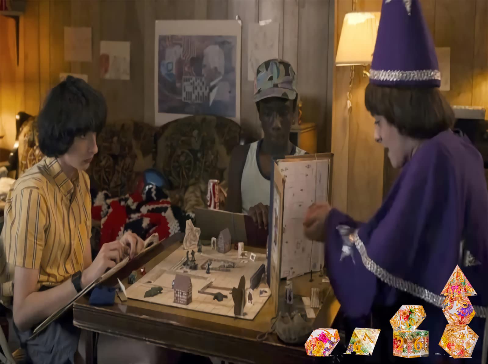 DND Dice Set Polyhedral Dice Set,Role Playing Dice for Dungeons and Dragons Dice with Sharp Edges and Glitter Inclusions.(Red)