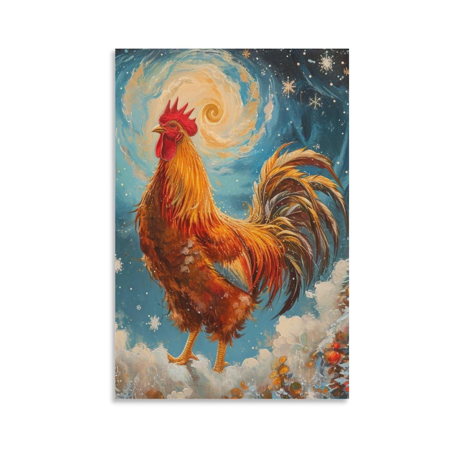 Cuadros decorativos de gallos en lienzo para renovar paredes de salon vacias 6