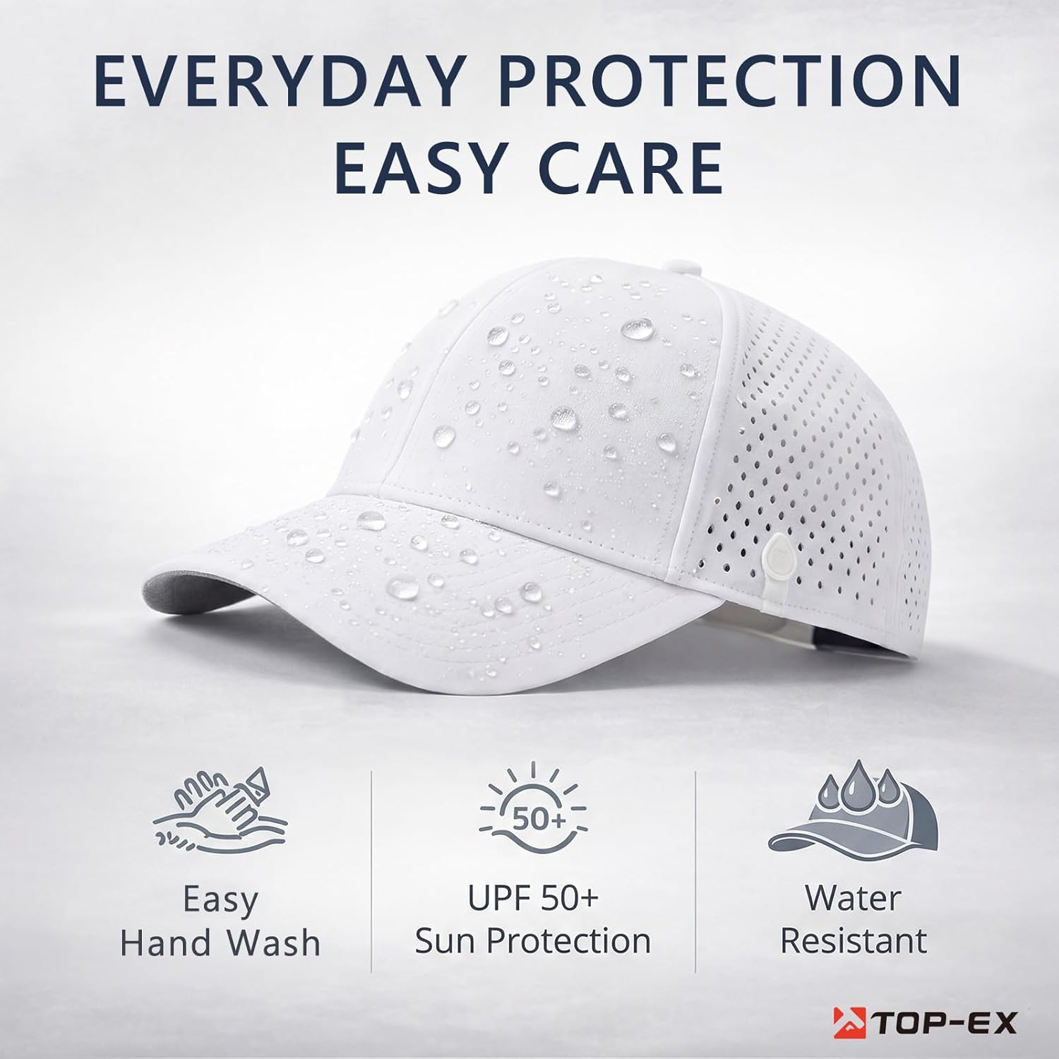 TOP-EX UVCoolix™ Golf Baseball Cap,Water-Resistant Breathable Snapback Performance Hat Men Women,Cooling Sweatband - Image 2