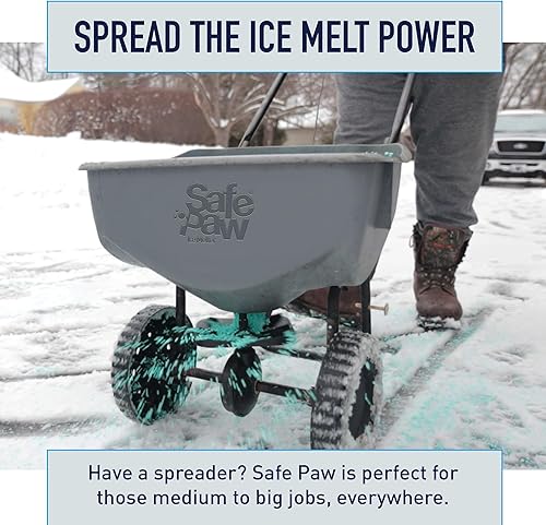 Vista 13 de Safe Paw Paquete de 2 derretidor de nieve y hielo seguro para mascotas, sin sal ni cloruro, 8 libras, producto de mantenimiento de invierno apto