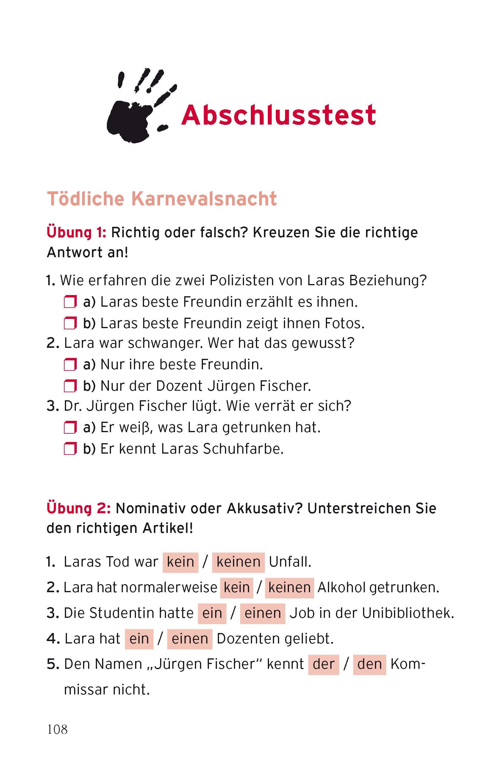 Eiskalter Mord: Deutsch als Fremdsprache (DaF) A1