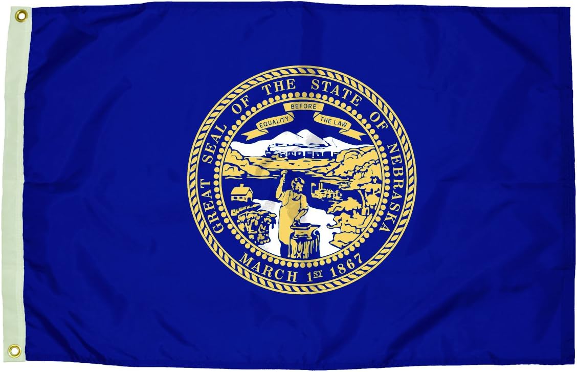 Nylon Nebraska Flag, 3 x 5'