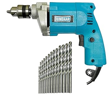 Inditrust Dumdaar (DM) BLUE 350W 10mm Electric Drill machine with 13PC HSS drill bit sets