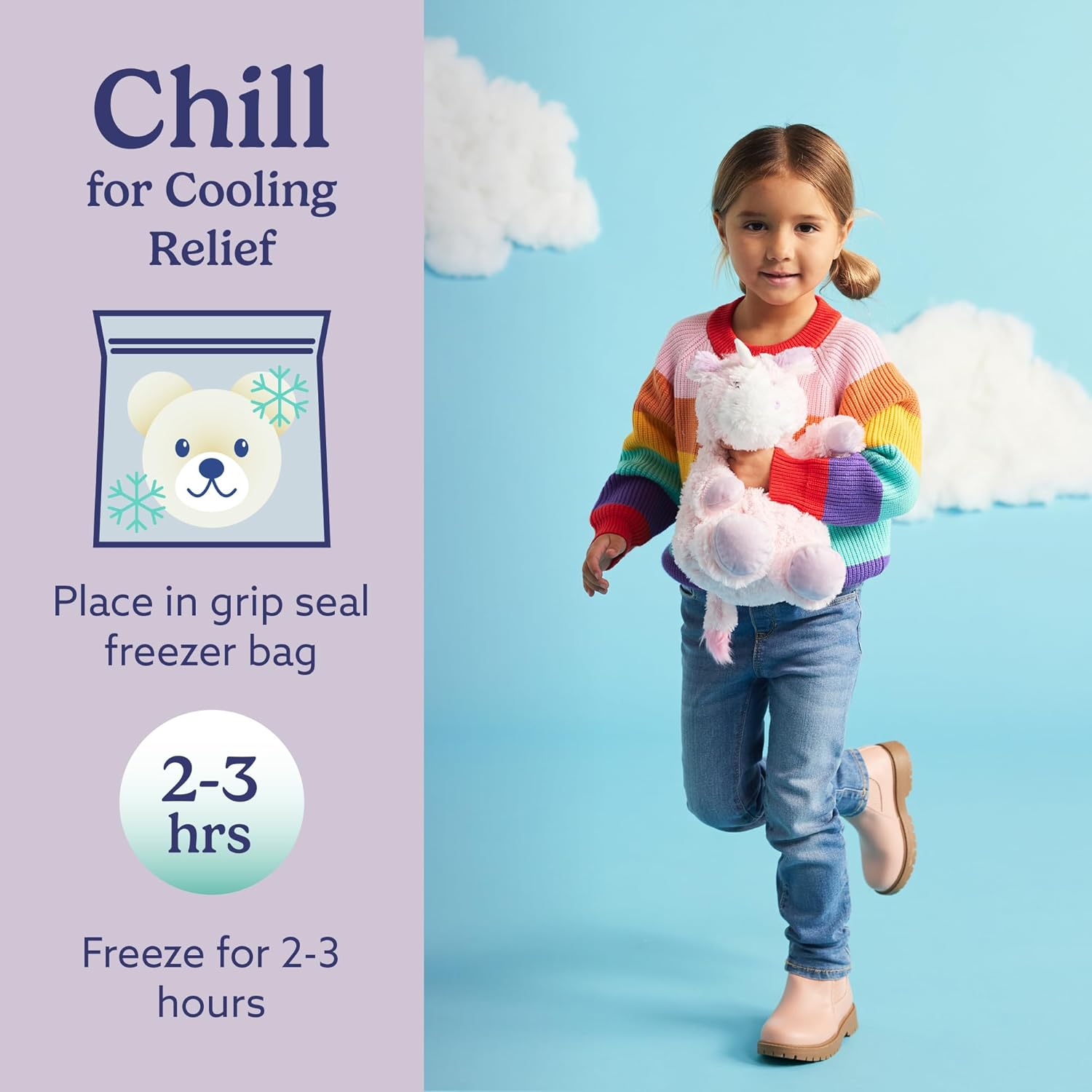 warmies Microwavable & Weighted Stuffed Animals, Unicorn - Heated Stuffed Animal Plushie for Warmth & Comfort - Cute Soft Plush Toys for Adults & Children (Boys, Girls, Babies & Toddlers) - Image 5