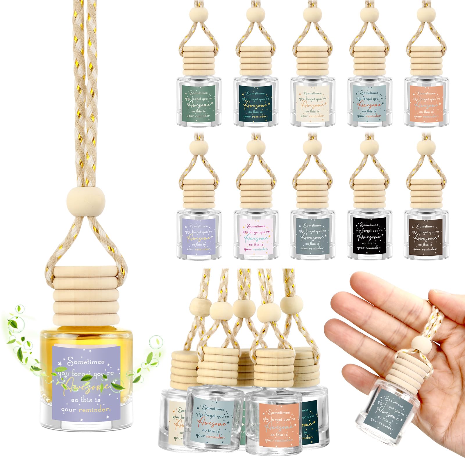 Funnymoom 20 Pcs Inspirational Appreciation Gifts for Coworker Empty Car Air Freshener Diffuser Hanging Sometimes You Forget You're Awesome Thank You Gifts for Employees Team Staff Nurses