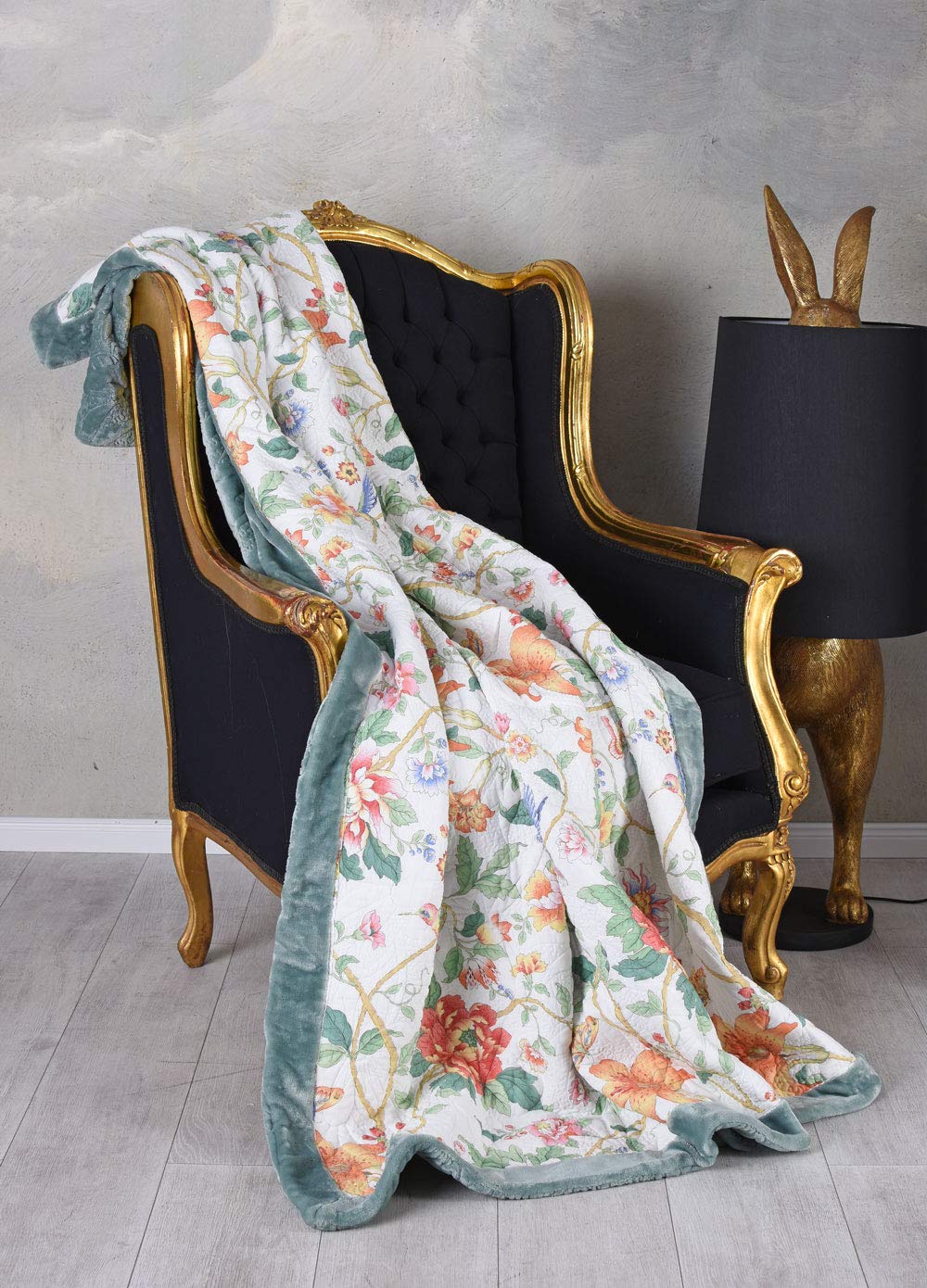 Beddinghouse Partout des Fleurs couvre-lit vert - 1-persoons (180x260 cm