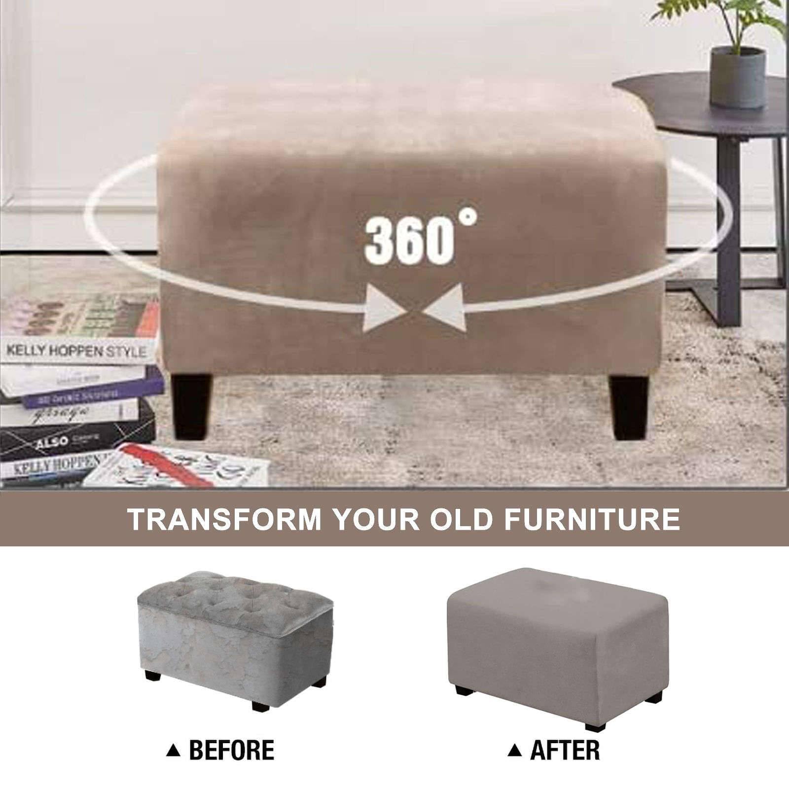 JHLD Copri Pouf Elasticizzato, Rettangolare Copertura - 11