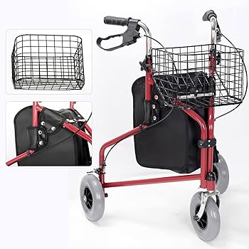 Amazon | シルバーカー 歩行器 四輪歩行車 高さ調節可 折り畳み