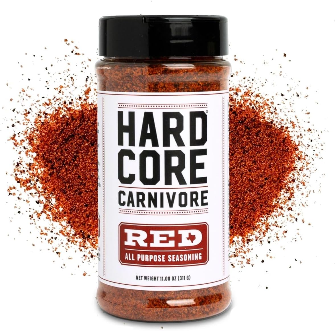 Red: All Purpose Seasoning (11 oz Shaker) Texas-Made, for Pork, Chicken, BBQ, Grilling and Smoking