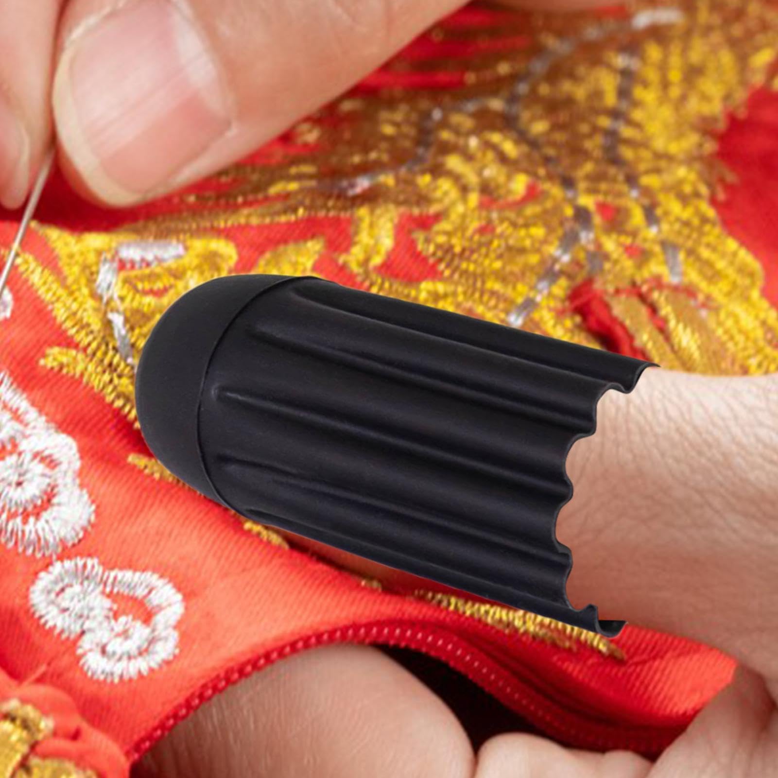 3 Proteggi Dita In Silicone Per Uncinetto E Cucito - Antipuntura Per Artigianato - Foto 10