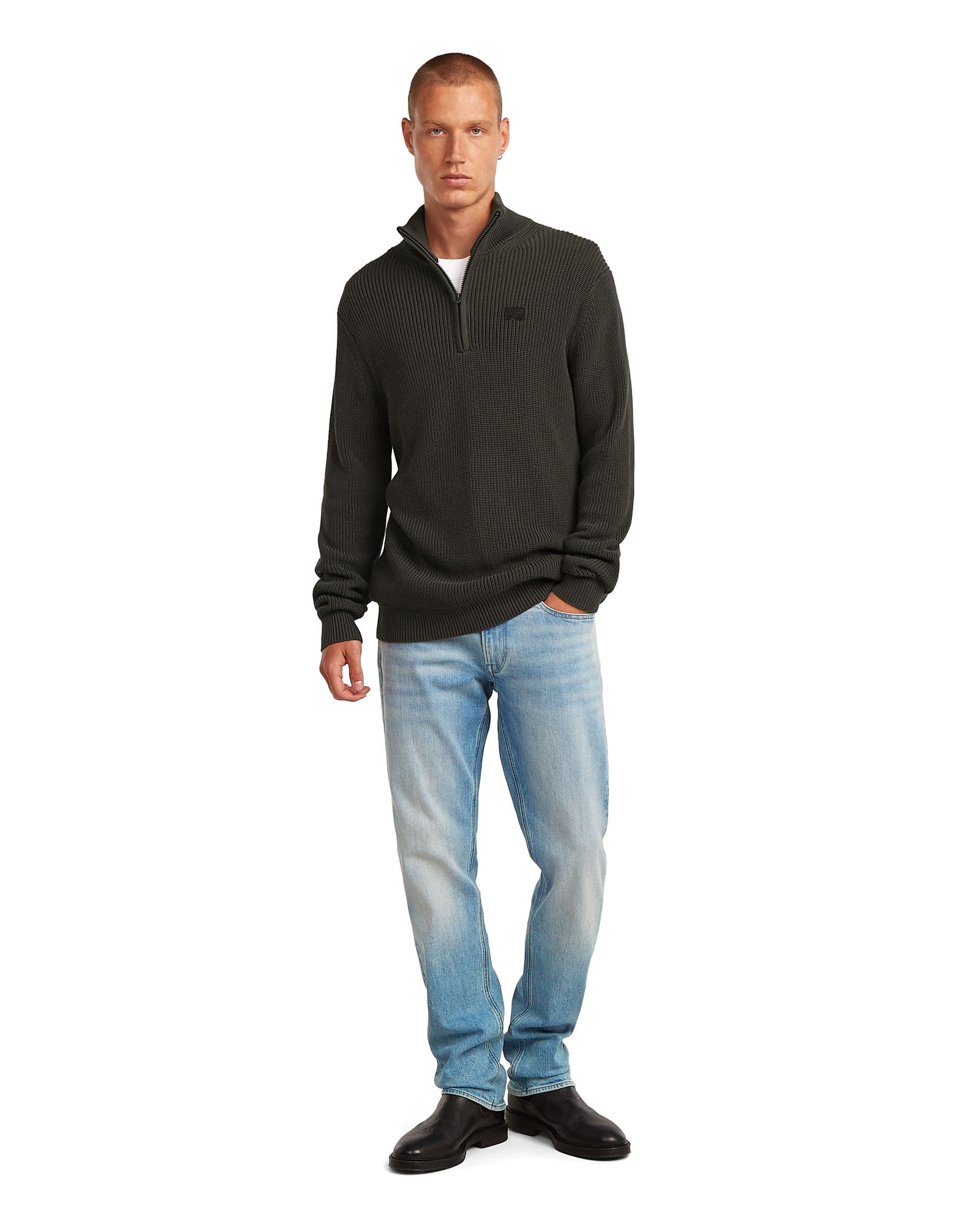 G-Star Pullover Half Zip Knit Sweat-Shirt Homme