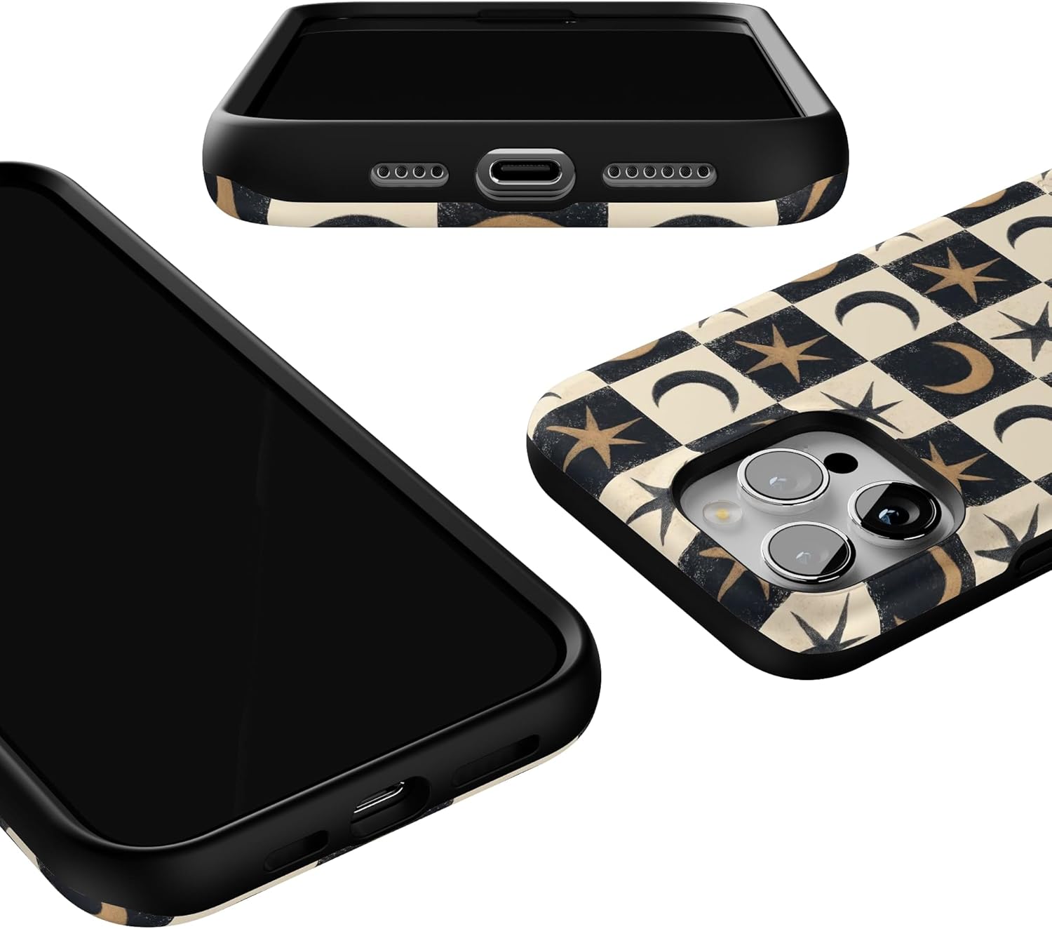 Casely iPhone 15 Pro Max Case | Mystic Moonstar | Black Celestial | Bold Protective Design | MagSafe Compatible Design