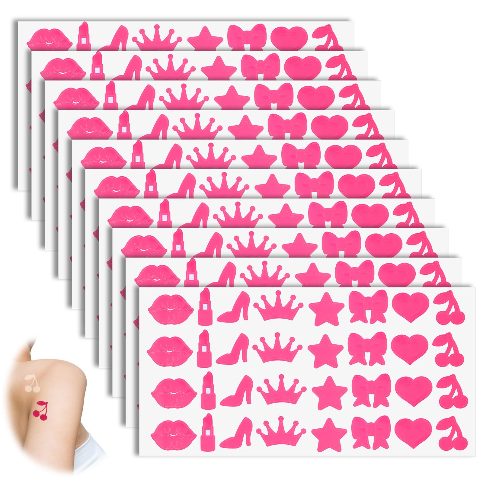 320 Pcs Tanning Stickers for Body, Self-Adhesive Summer Stickers, Removable Body Sticker for Summer Beach Outdoor Indoor Salon Party Supplies