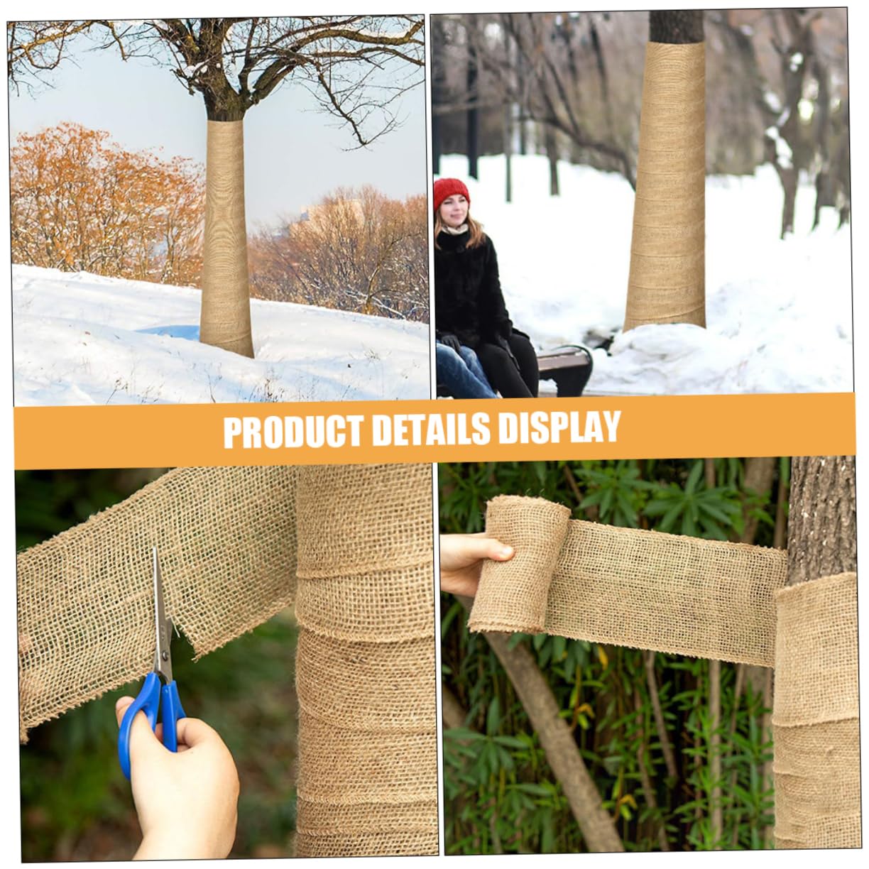 Kisangel 5rotoli Protezione Invernale per Alberi Lino Naturale Avvolgente per Giardinaggio e Trasplantare Piante