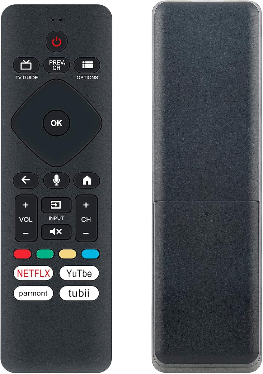 URMT26CND001 RF439A Replacement Voice Remote Control fit for Philips 4K TV | 50PFL5766/F7E 43PFL5766/F7E 65PFL5766/F7E 65PUL7472/F7 50PFL5766/F7 32PFL5505/F7 65PFL5766/F6 LED Smart TV