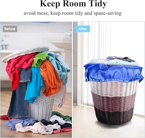 Miniatura 7 de OTraki Paquete de 2 bolsas de lavandería de 28 x 45 pulgadas con cordón para la ropa sucia XXL, bolsa grande de almacenamiento de ropa sucia, bolsa