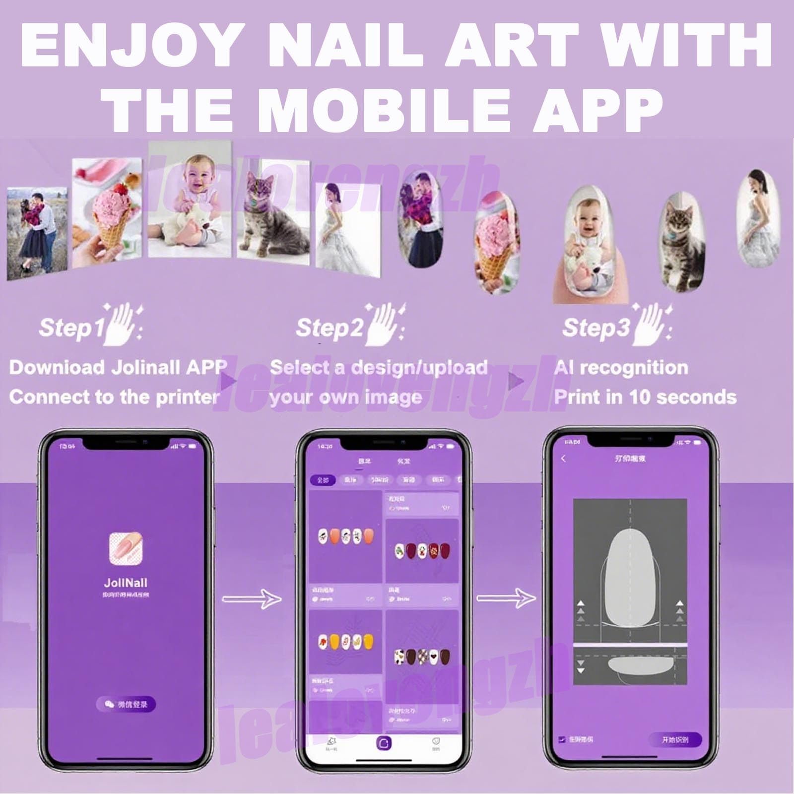 Stampante Portatile Intelligente per Nail Art - Stampante Digitale Mobile per Nail Art - Macchina 3D di qualità Professionale con 4800 Dpi | Studio di Manicure Professionale E Domestico