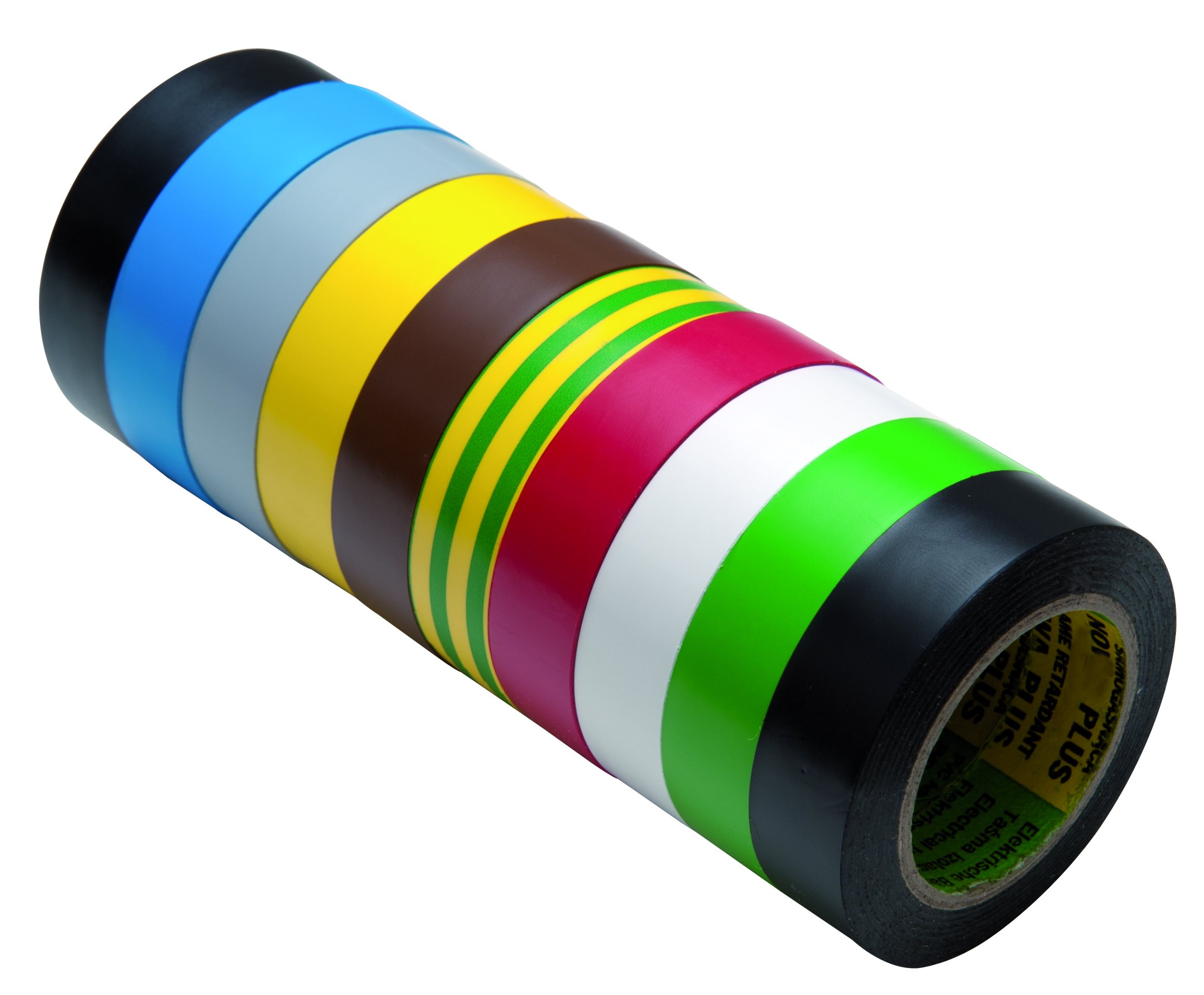 Cinta aislante 100 Rollos Longitud: 10 m ancho: 15 mm Varios Colores isoband Instalación eléctrica cumple VDE, öve y SEV