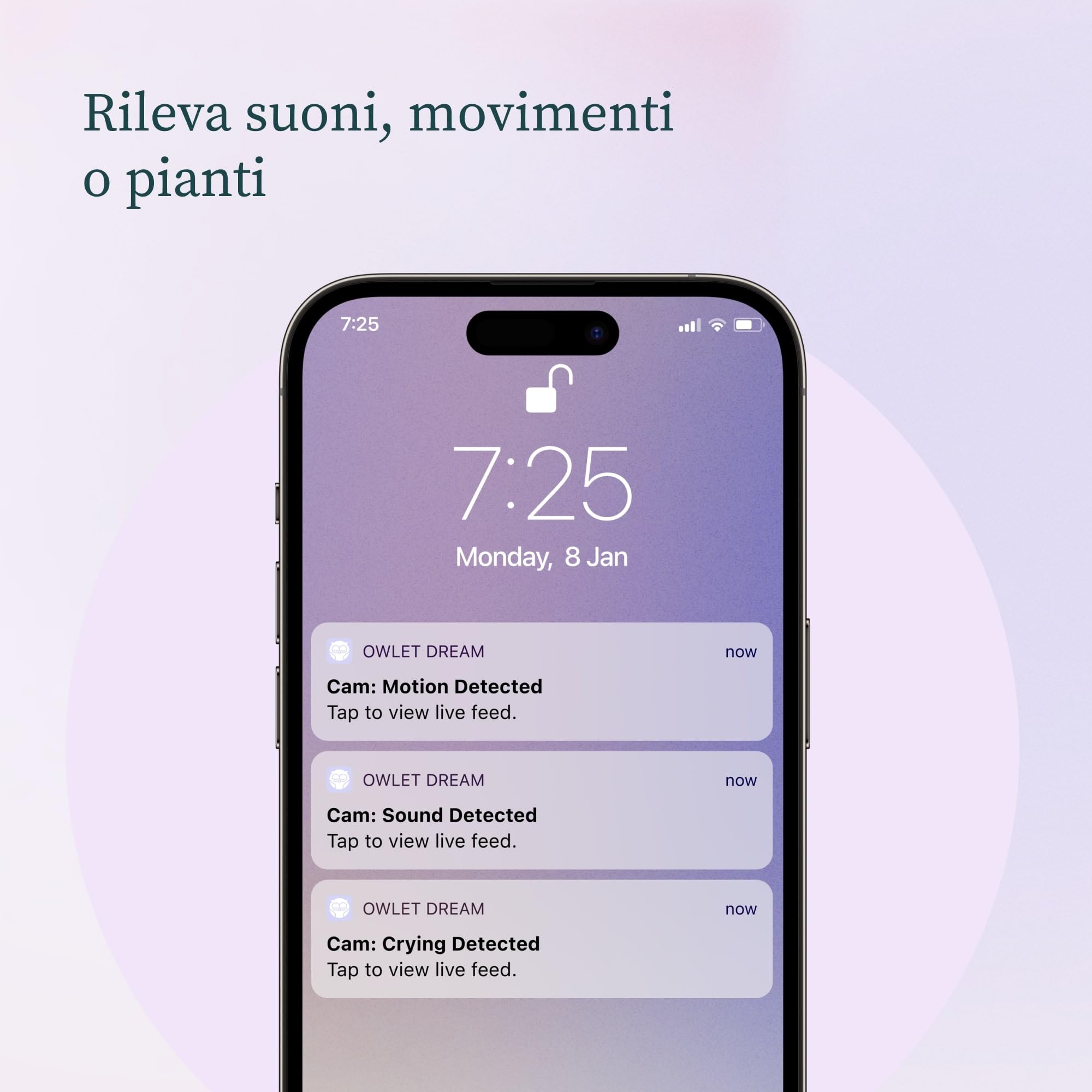 Owlet Dream Duo 2 - Baby Monitor Intelligente: Dream Sock e Owlet Cam 2 - Monitoraggio in tempo reale dei parametri vitali e visualizzazione video HD - Verde Menta