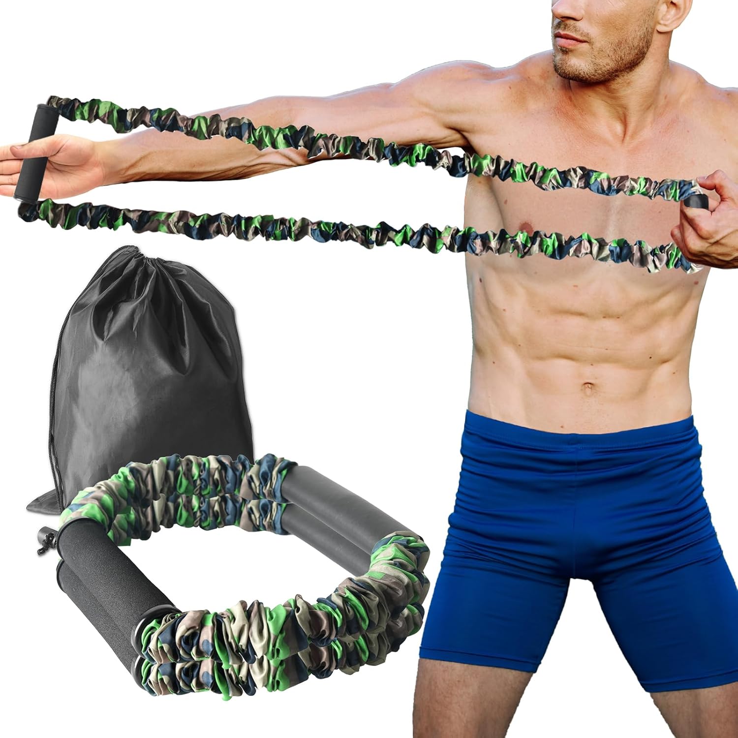 2 Pack Archery Bow Trainer, Archery Band Draw Exerciser Training, Rubber Strength Training Bands for Recurve Bow Compound Bow Shooting Beginner Experts