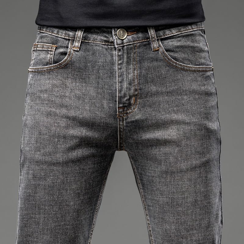 Trousers Spring and Autumn Office Jeans Cotton Stretch Retro Straight Leg Jeans4