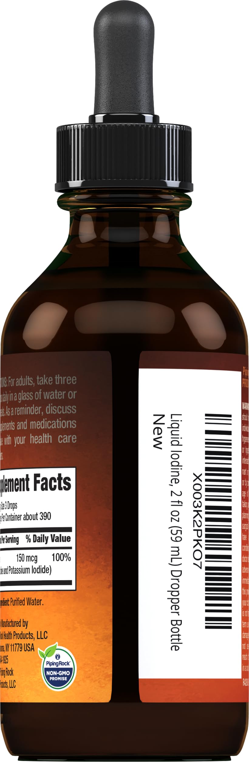 Piping Rock Liquid Iodine | 2 fl oz | 150 mcg | Iodine & Potassium Iodide — Amazon image 8
