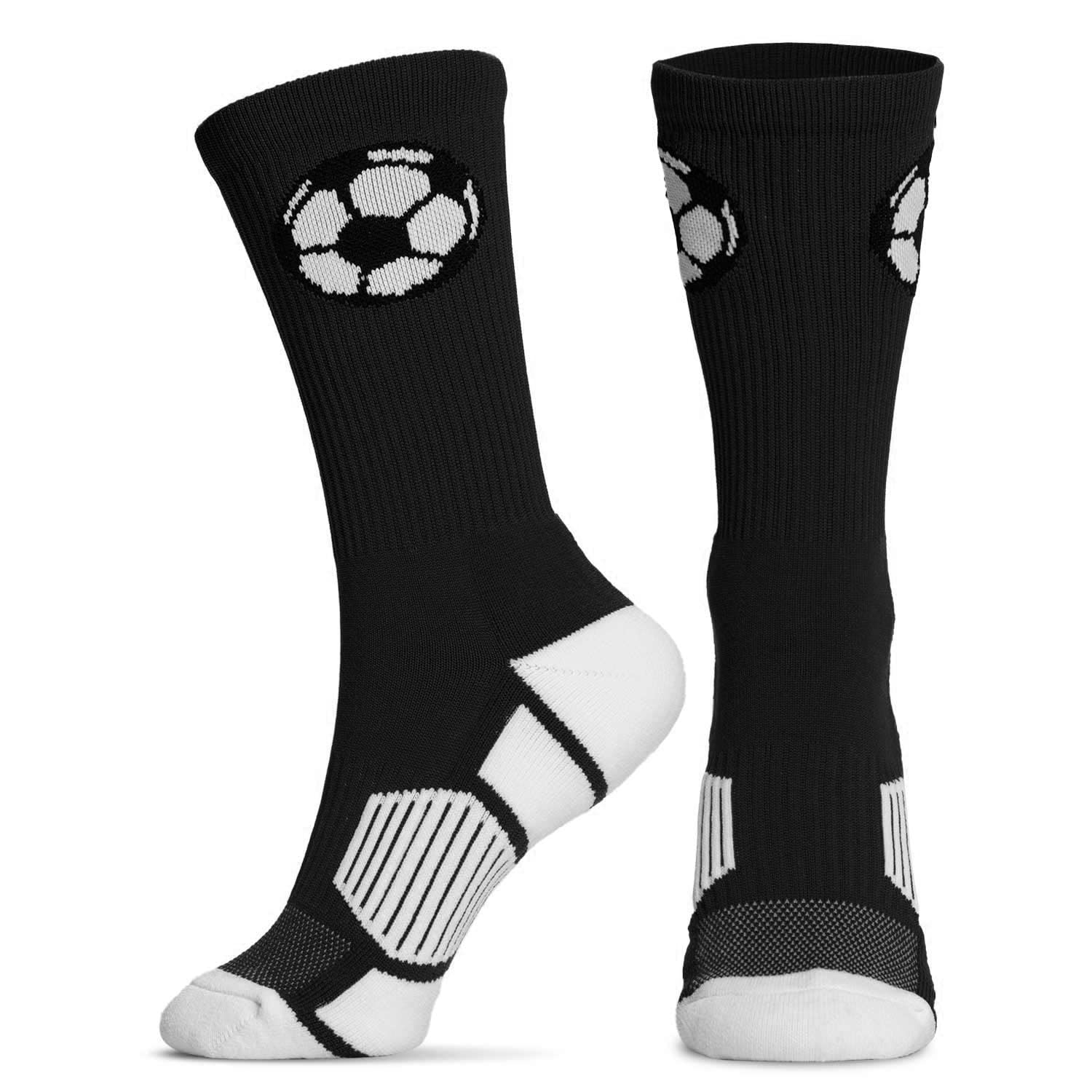 ChalkTalkSPORTS Soccer Performance Crew Socks - Soccer Ball - Youth & Adult - Soccer Mid-Calf Socks