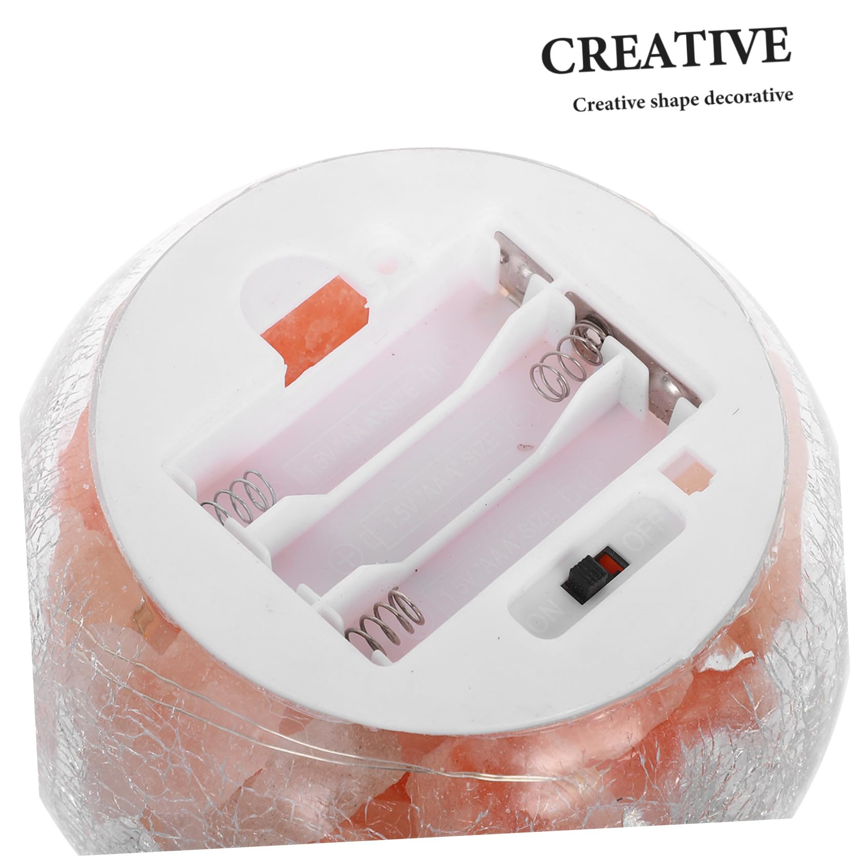 Lampe de Sel de L’himalaya Veilleuse Décorative en Cristal pour Chambre