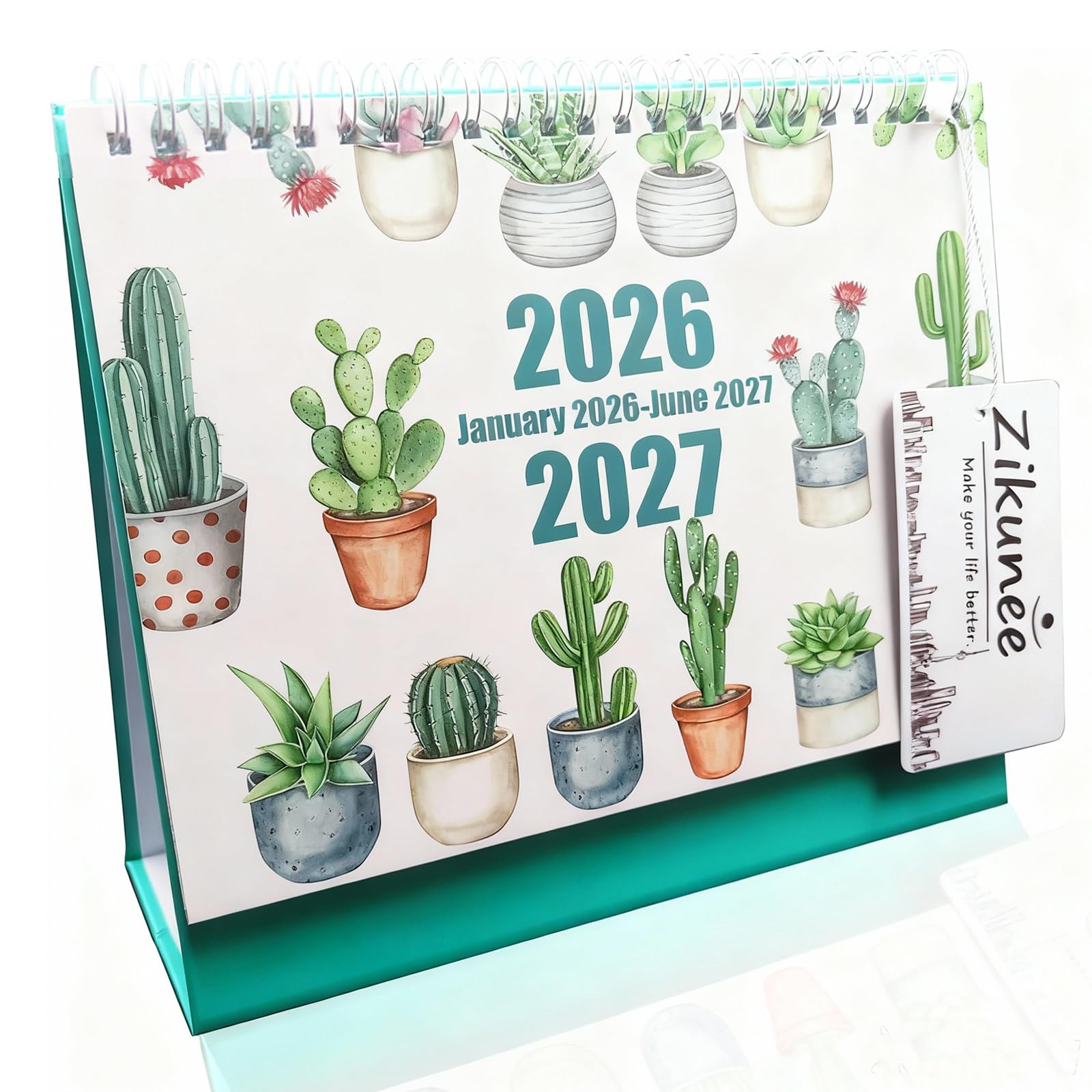 2026 Calendar 2026-2027 Desktop Calendar Standing Flip 2024 Desktop Calendar, 5.9" x 8.3", Jan. 2026 - Jun. 2027, Memo Pages + Twin-Wire Binding + Thick Paper + Unruled Blocks