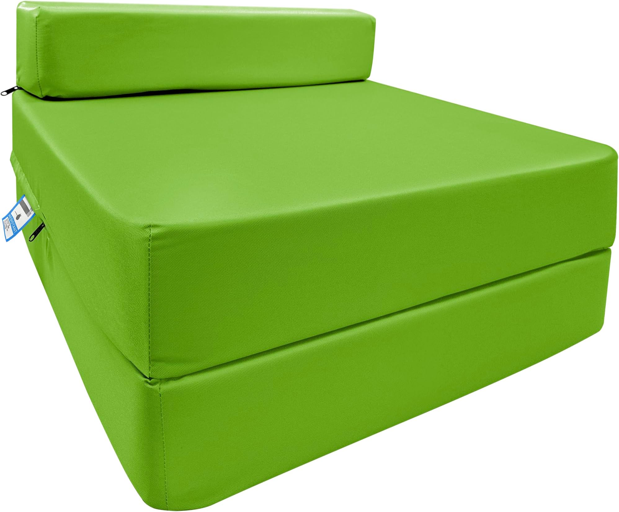 iSTYLE MODE BETTER HOME CHOICE Fold Out Single Z Bed Futon Sofa Chair | Comfortable Fold Out Sofa Mattress | Ergonomically Designed for Guests | Lightweight & Stylish (Lime)