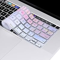 Vista 3 de MOSISO Funda de silicona para teclado compatible con MacBook Pro de 13 pulgadas M2 2023, 2022, 2021 2020 M1 A2338 A2289 A2251 y compatible