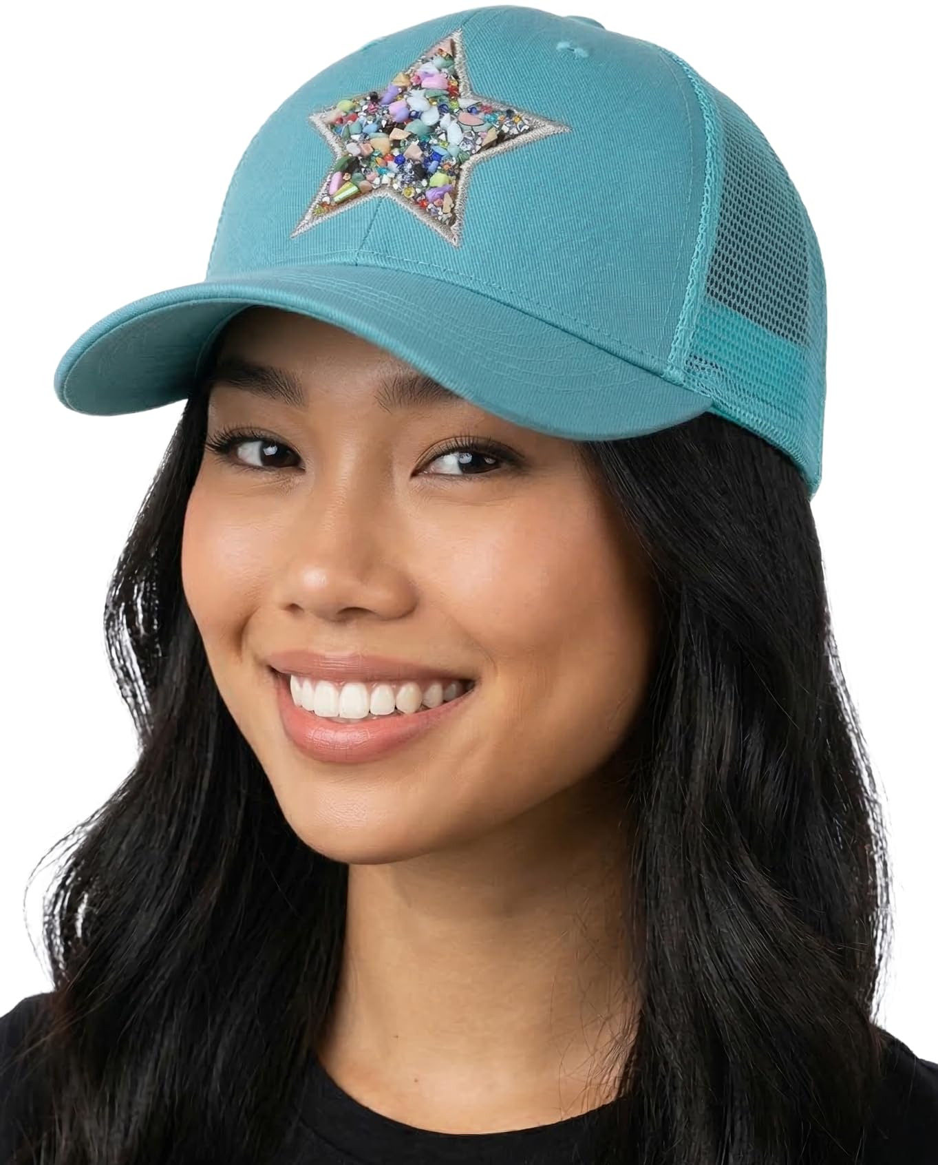 Funky Junque Distressed Mesh Low Profile Trucker Hat Snapback Cap