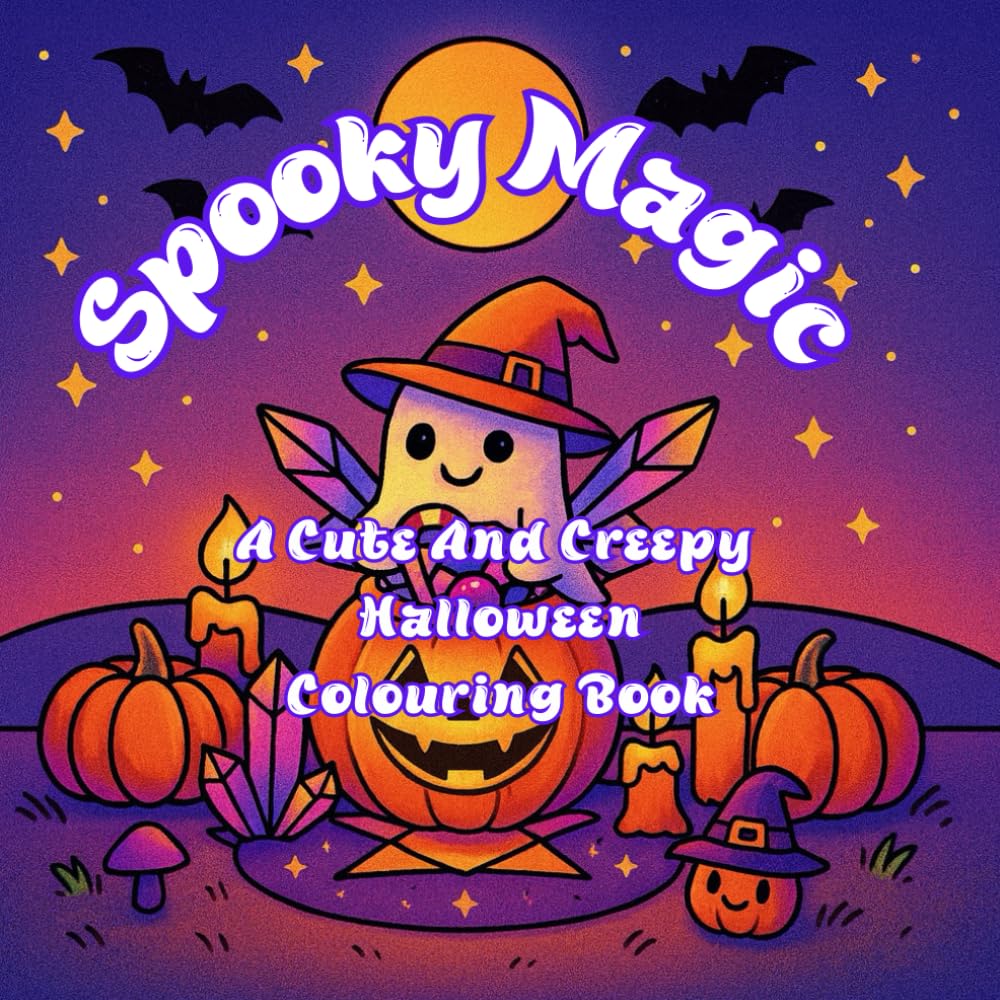 Spooky Magic: A Cute And Creepy Halloween Colouring book
