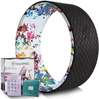Yoga Wheel - Strongest Most Comfortable Yoga Prop Wheel for Yoga Poses, Perfect Roller for Stretching, Increasing Flexibility and Improving Backbends 13 x 5 Inches