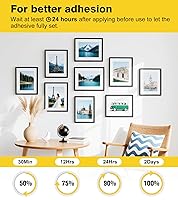 Vista 6 de Large Picture Hanging Strips Heavy Duty, Damage Free Picture Hangers for Walls without Nails/Tools, Wall Sticky Hook and Loop Adhesive Strips Kit