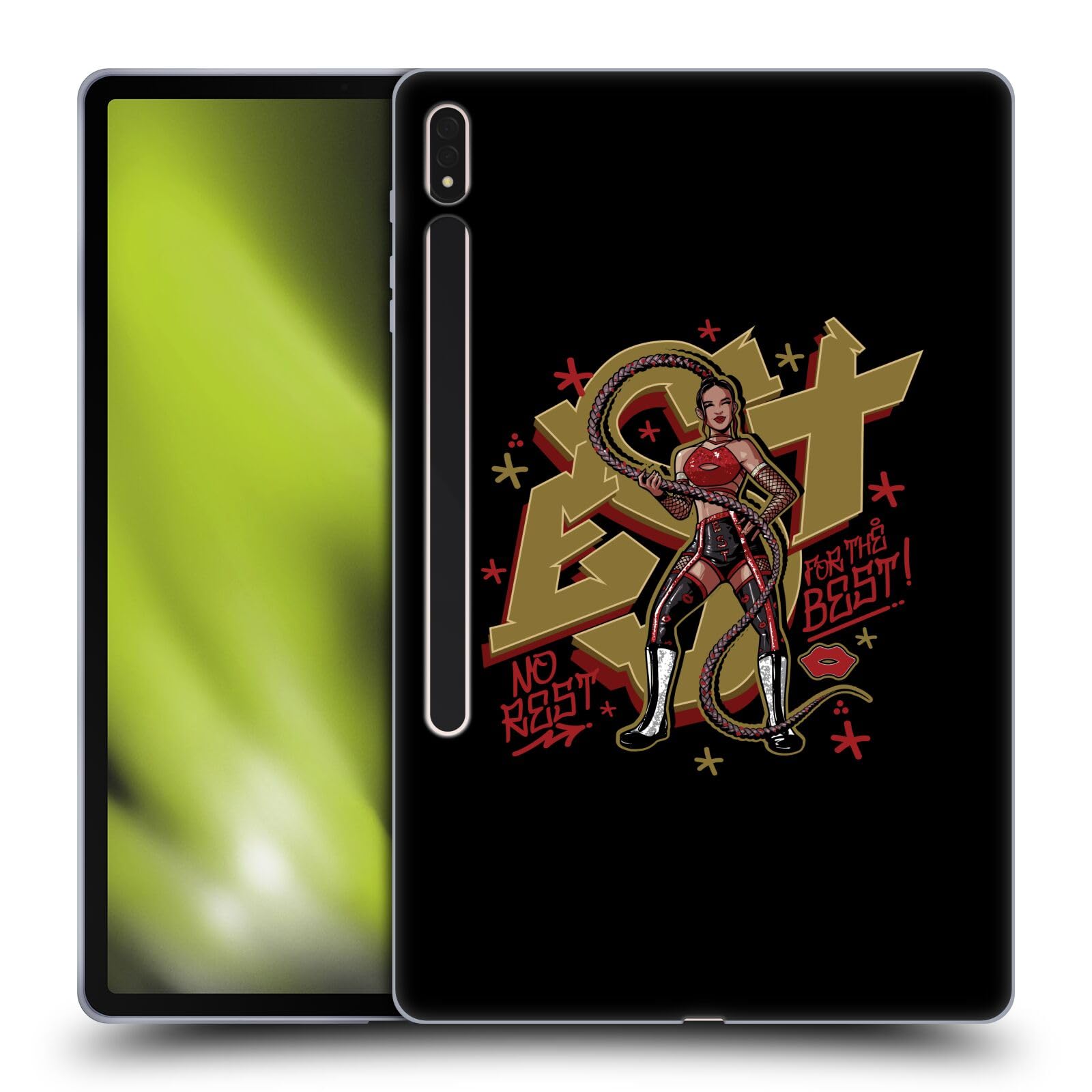 Head Case Designs Officially Licensed WWE No Rest for The Best Bianca Belair Soft Gel Case Compatible with Samsung Galaxy Tab S8 Plus