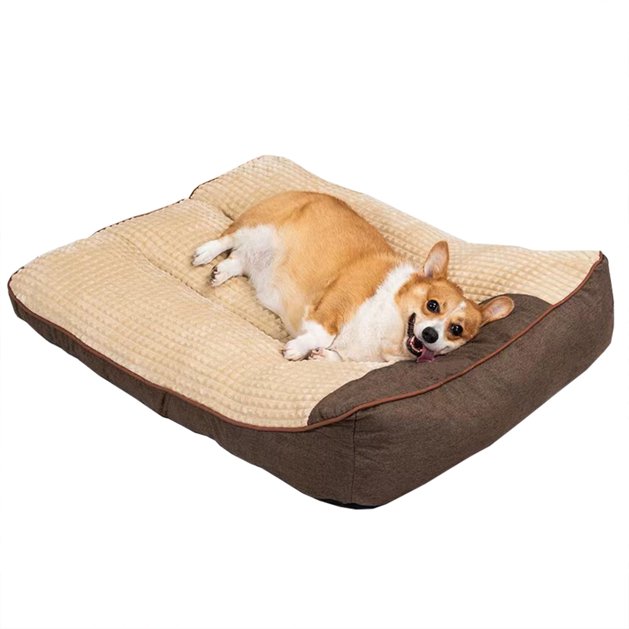 Lit confortable pour chien brun anti-stress pour le salon
