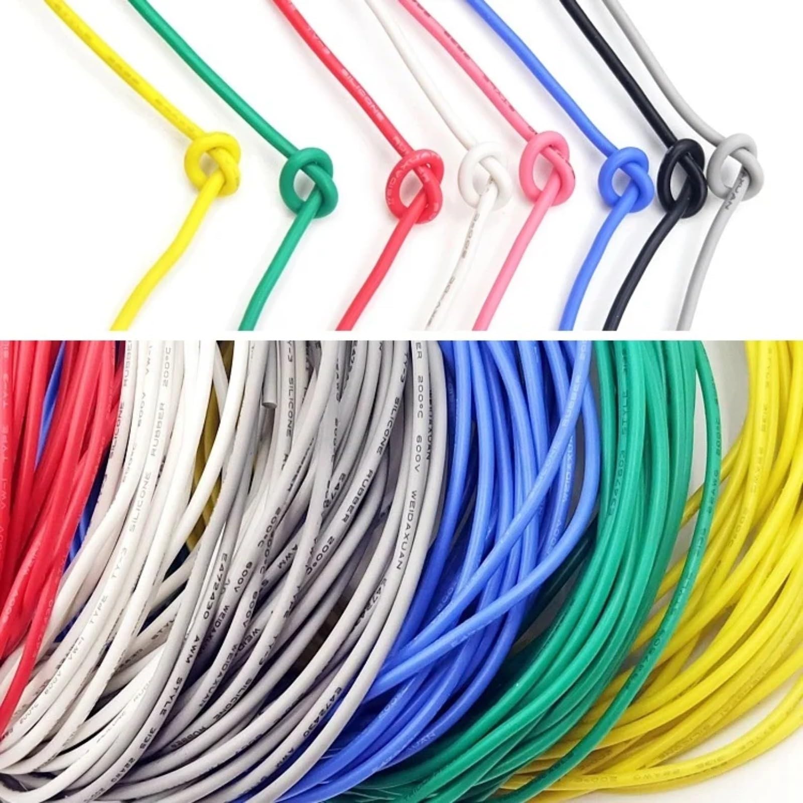 5/10M Cable de cobre 32 30 28 26 24 22 20 18 AWGUL3135(WHITE; 5 m; 20 AWG)