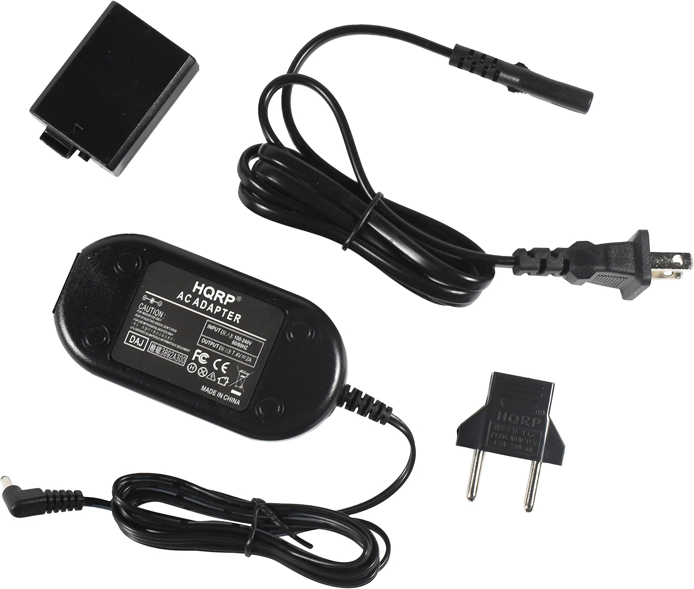 HQRP Kit AC Power Adapter Compatible with Canon ACK-E5 / ACKE5, EOS Rebel T1i, Rebel XSi, Rebel XS, EOS 450D, 500D, 1000D Digital SLR Camera