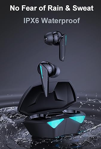 Miniatura 6 de Auriculares para juegos con micrófono en el oído auriculares inalámbricos Bluetooth 53 impermeables auriculares de larga duración de la batería modo