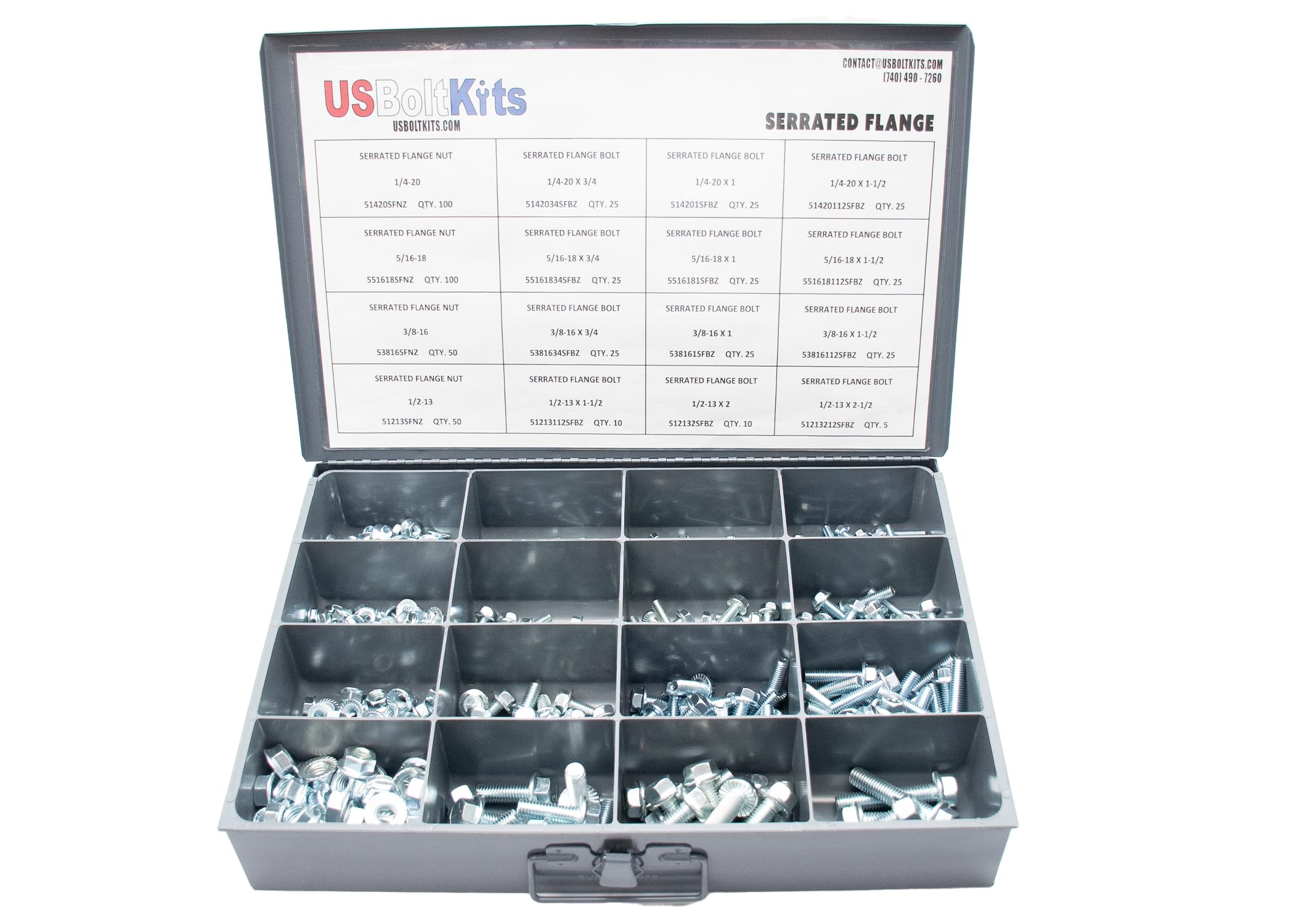 550 Piece Serrated Flange Assortment