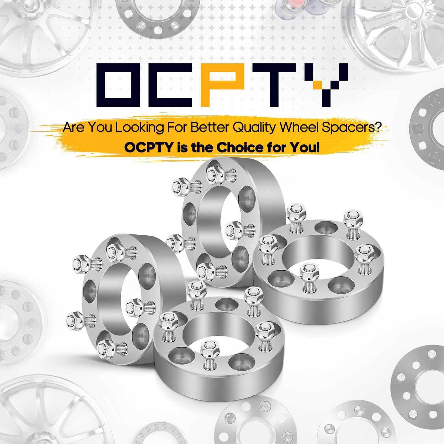 OCPTY 4PCS 1.5 inch 5 Lug Wheel Spacers 5x4.5 with 14x1.5 Studs Bore 82.5mm Wheel Spacer Adapters fits for 2009-2019 for Challenger Wheel spacers 2006-2019 for Charger Wheel spacers Silver