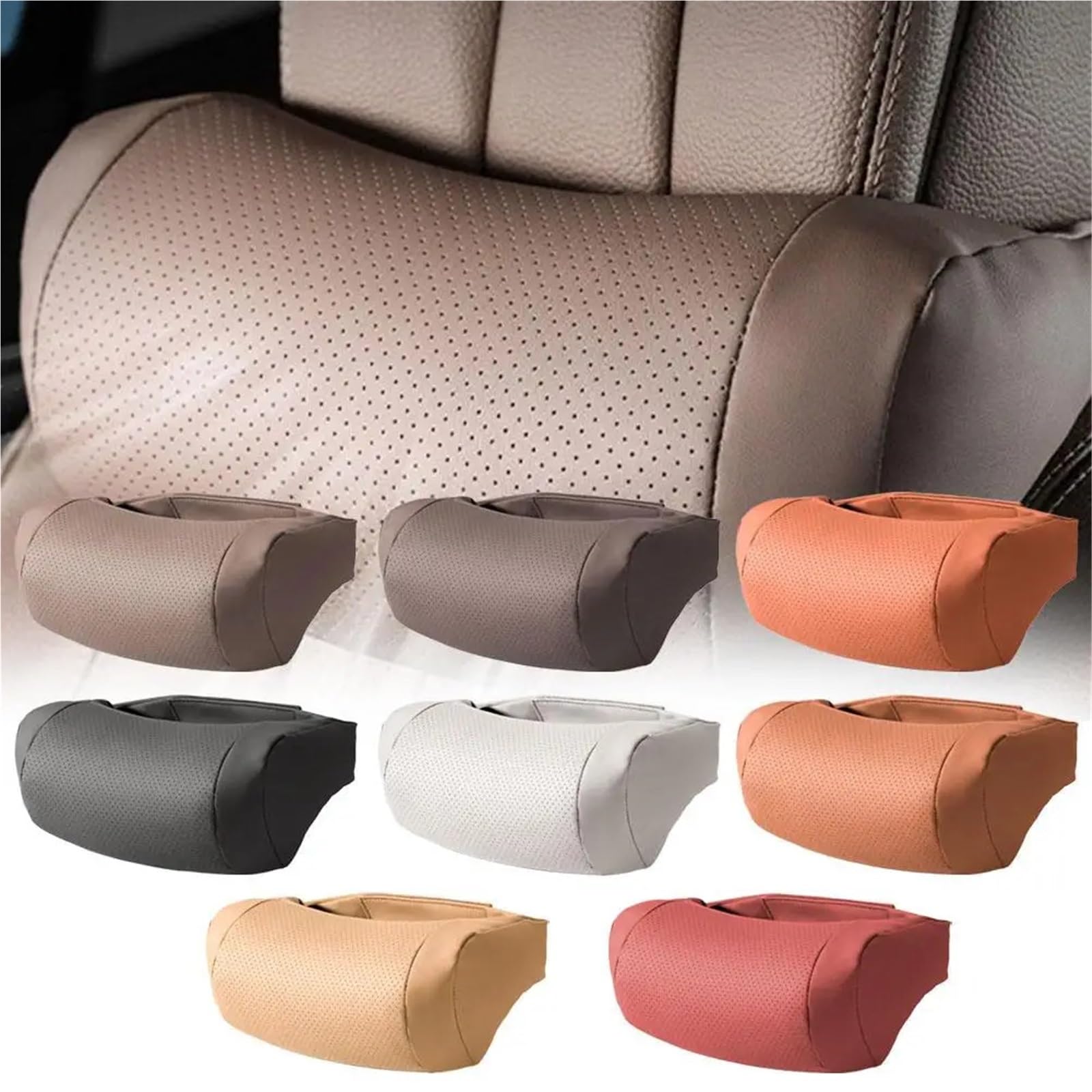 Reposacabezas Coche Cojin Universal Car Memory Foam Headrest Waist Cushion Breathable Comfortable Seat Neck Pillow(Color 8)