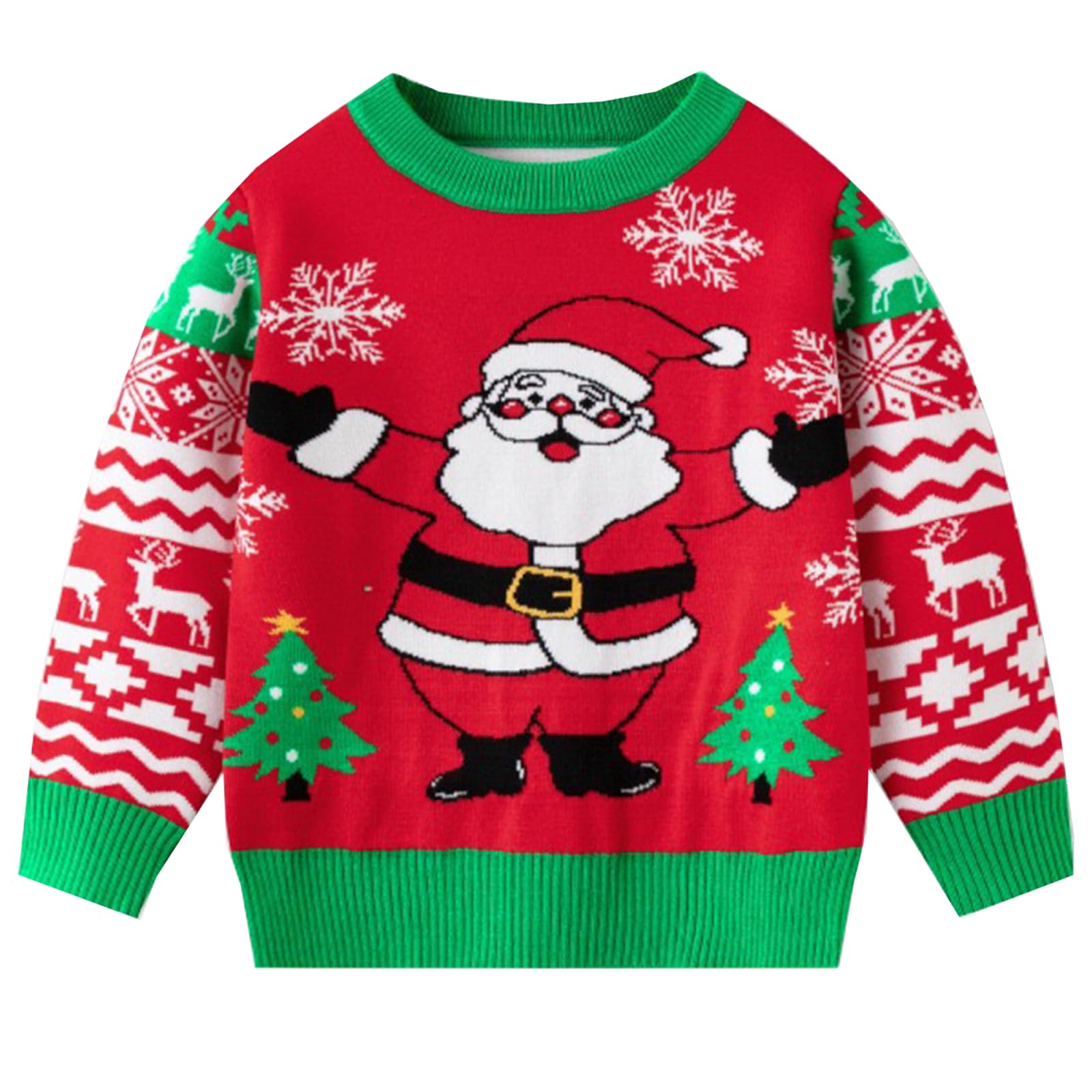 Ugly Christmas Sweater for Girls Funny Xmas Knit Pullover Shirts Kids Child Holiday Jumper Tops Outfit 2-14 Years
